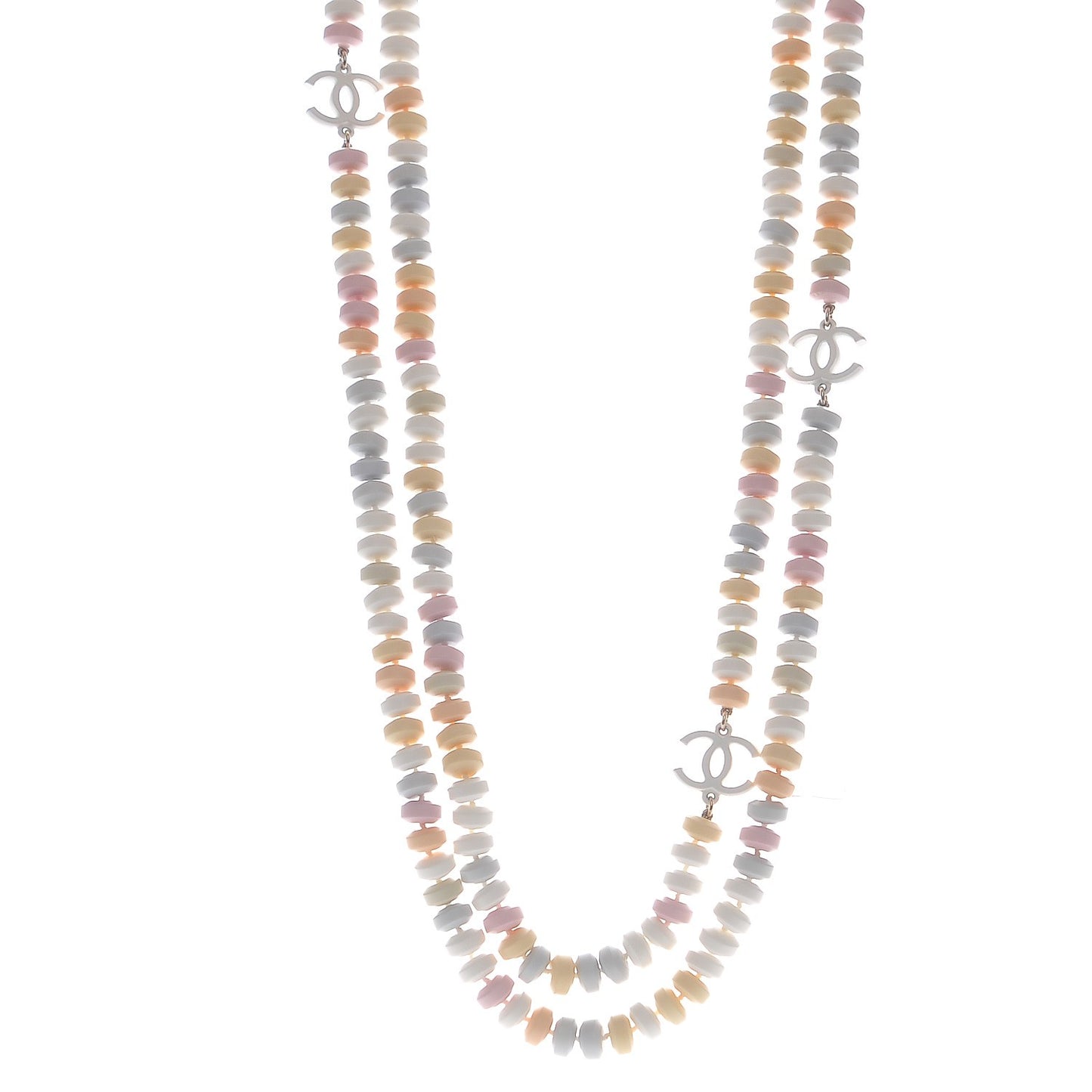 Candy CC Double Strand Necklace Multicolor
