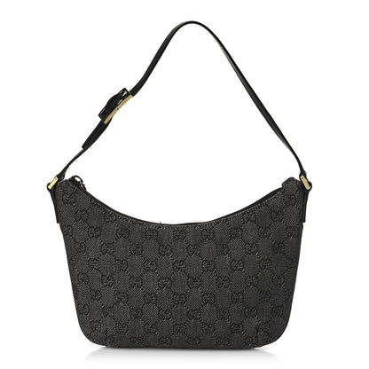 Gucci Denim Monogram Pochette Black 1 of 8