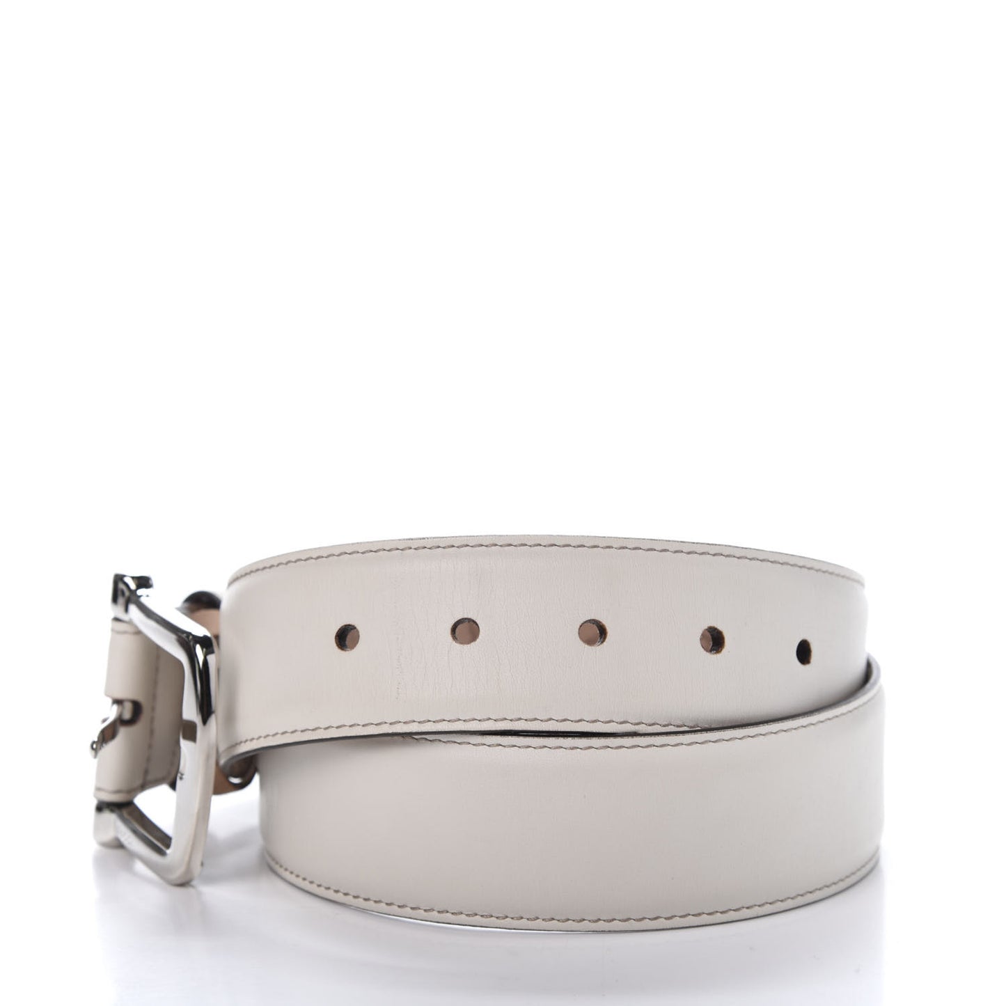 Calfskin Monogram Belt 95 38 White
