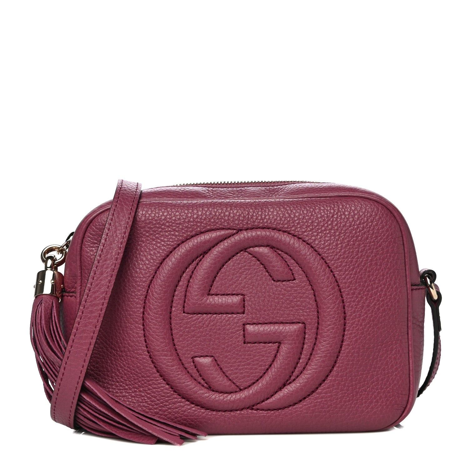 Gucci Pebbled Calfskin Small Soho Disco Bag Peonia Flower 1 of 13