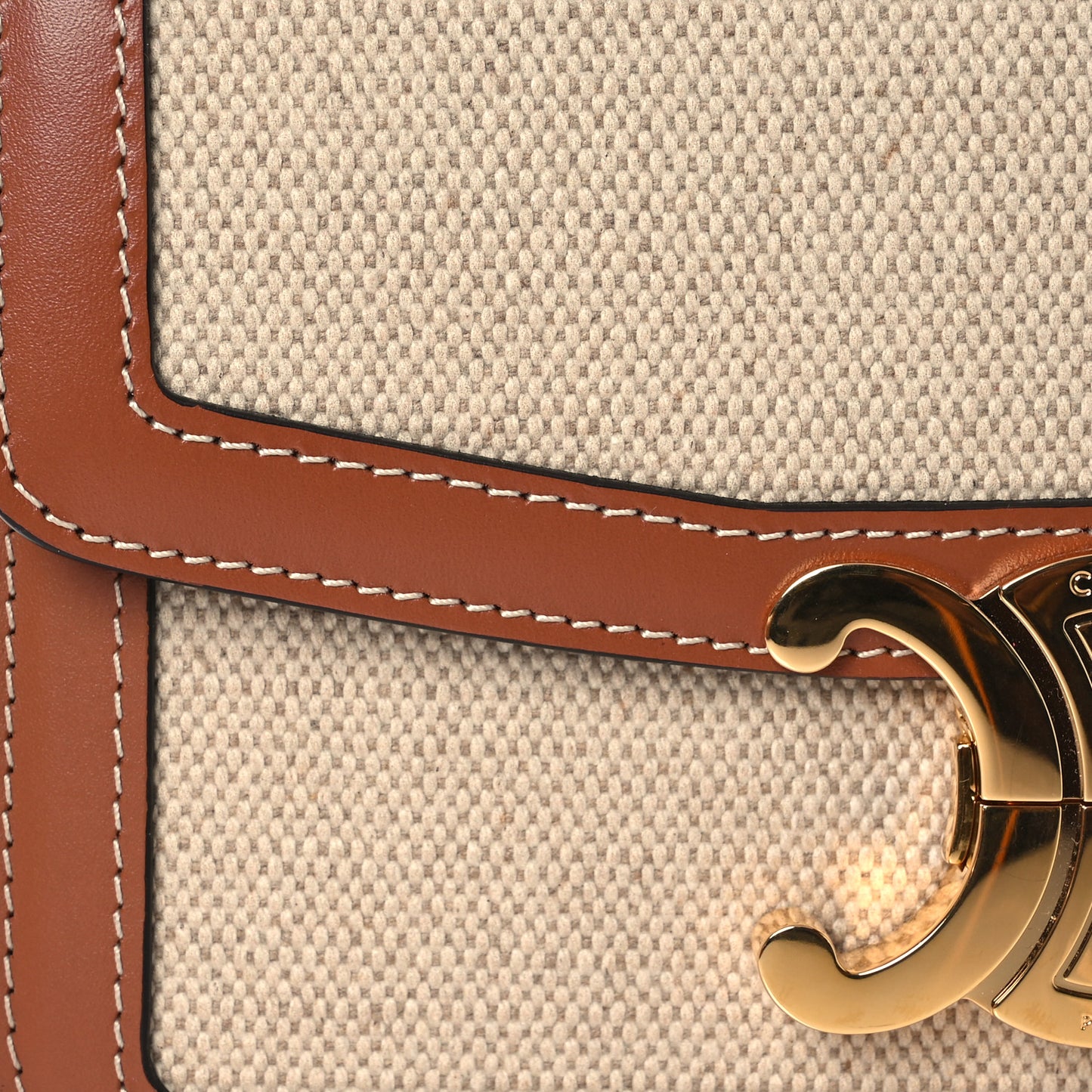 Textile Natural Calfskin Teen Triomphe White Tan
