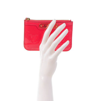 Louis Vuitton Vernis Key Pouch Rose Litchi 2 of 7
