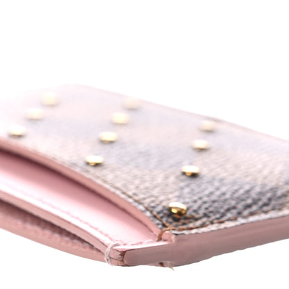 Louis Vuitton Damier Ebene Studded Card Holder Rose Ballerine 11 of 11