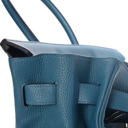 Hermes Taurillon Clemence JPG Shoulder Birkin II 42 Cobalt 20 of 32