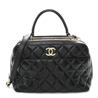 Chanel Lambskin Quilted Medium Trendy CC Bowling Bag Black 1 of 10