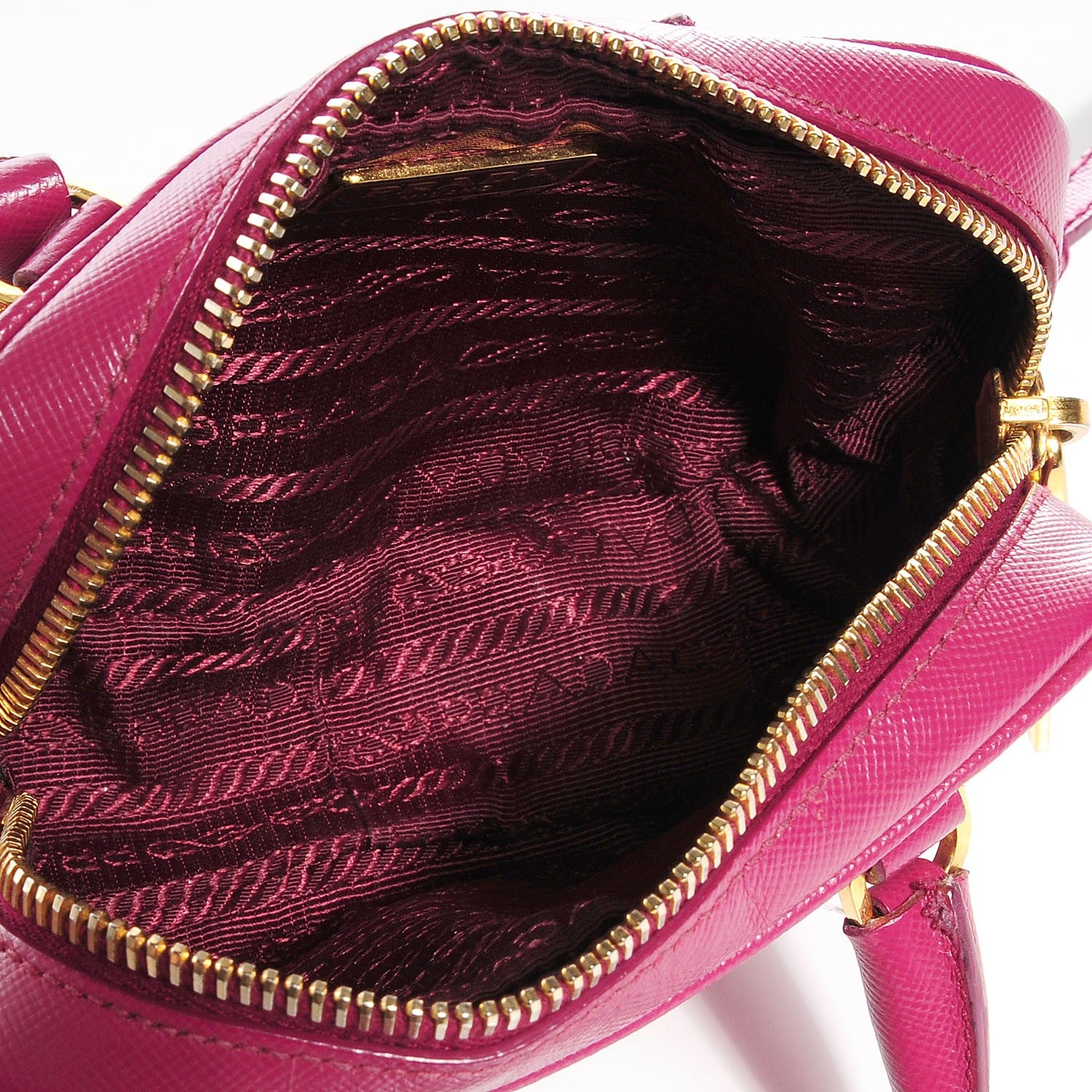 Prada Saffiano Lux Mini Crossbody Peonia 5 of 10