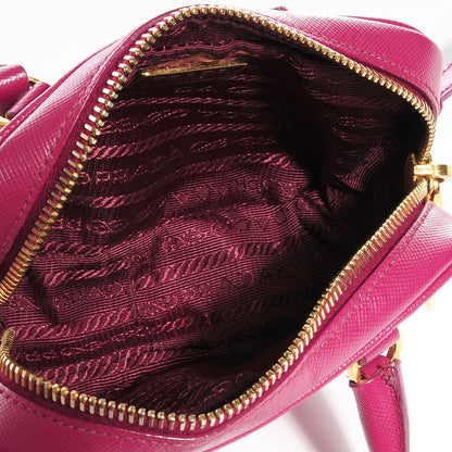 Prada Saffiano Lux Mini Crossbody Peonia 5 of 10
