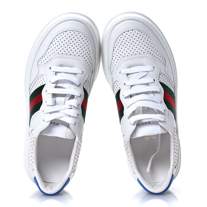 Gucci Calfskin Web Perforated Womens Platform 55mm Sneakers 38.5 White Bright Splash 2 of 9