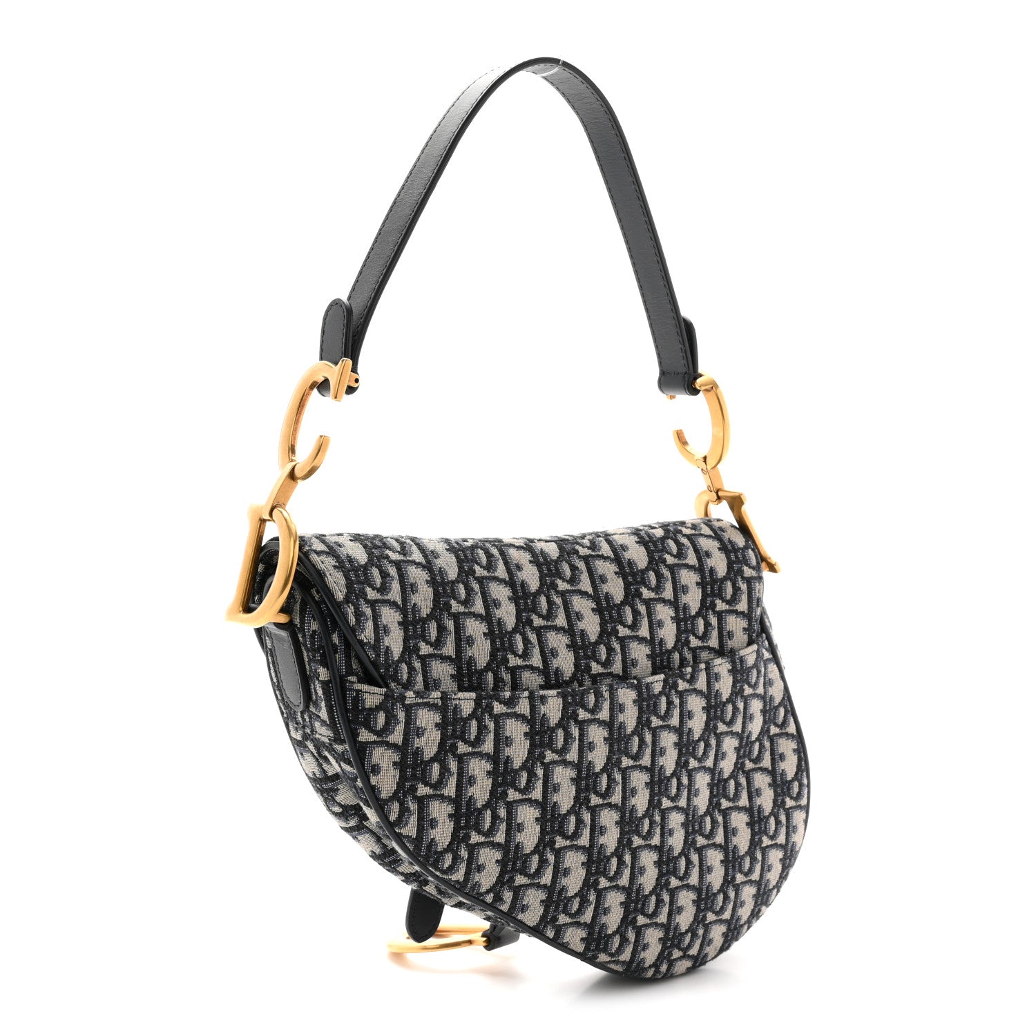 Christian Dior Oblique Saddle Bag Blue 3 of 11