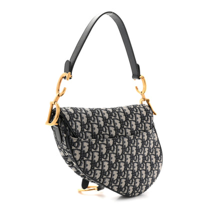 Christian Dior Oblique Saddle Bag Blue 3 of 11