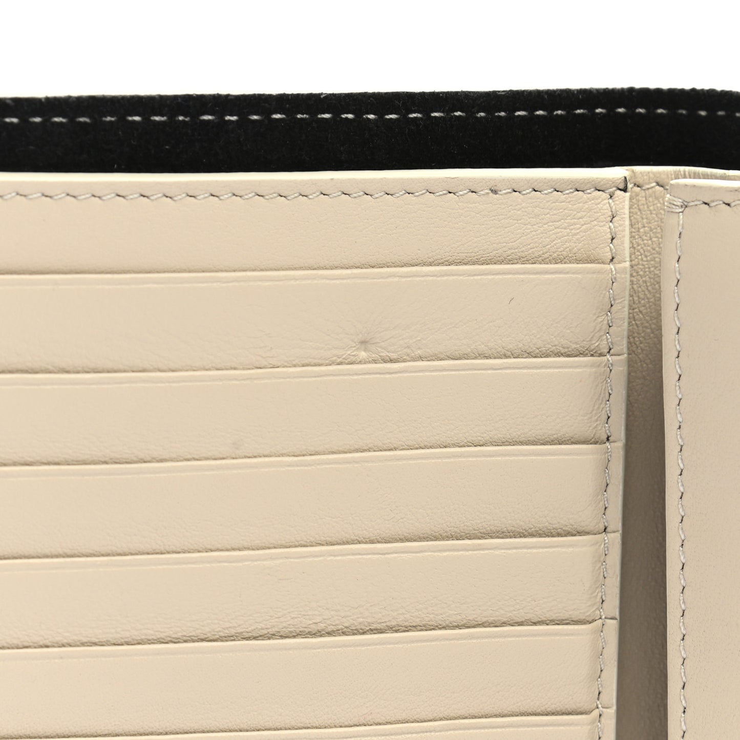 Grained Calfskin Medium Multifunction Strap Wallet Black Chalk