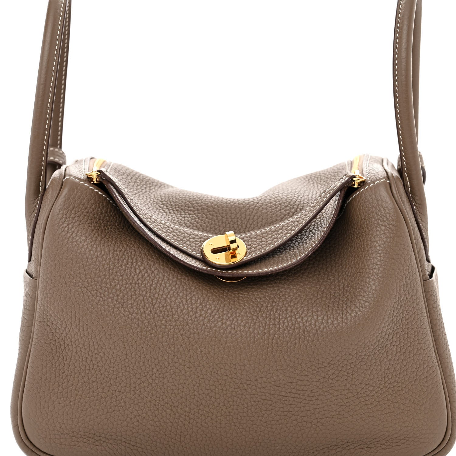 Hermes Taurillon Clemence Lindy 26 Etoupe 7 of 10