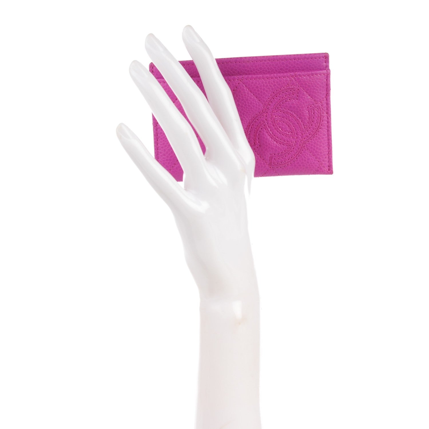 Chanel Iridescent Caviar Quilted Simply CC Card Holder Pink 2 of 7