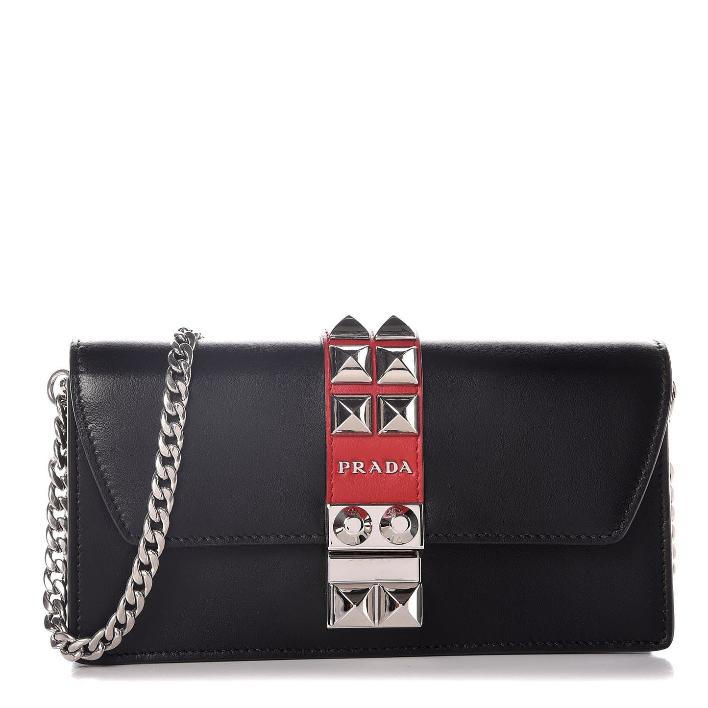 City Calfskin Studded Mini Elektra Crossbody Bag Black Fuoco