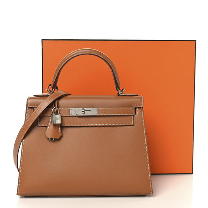 Hermes Madame Calfskin Kelly Sellier 28 Gold 15 of 15
