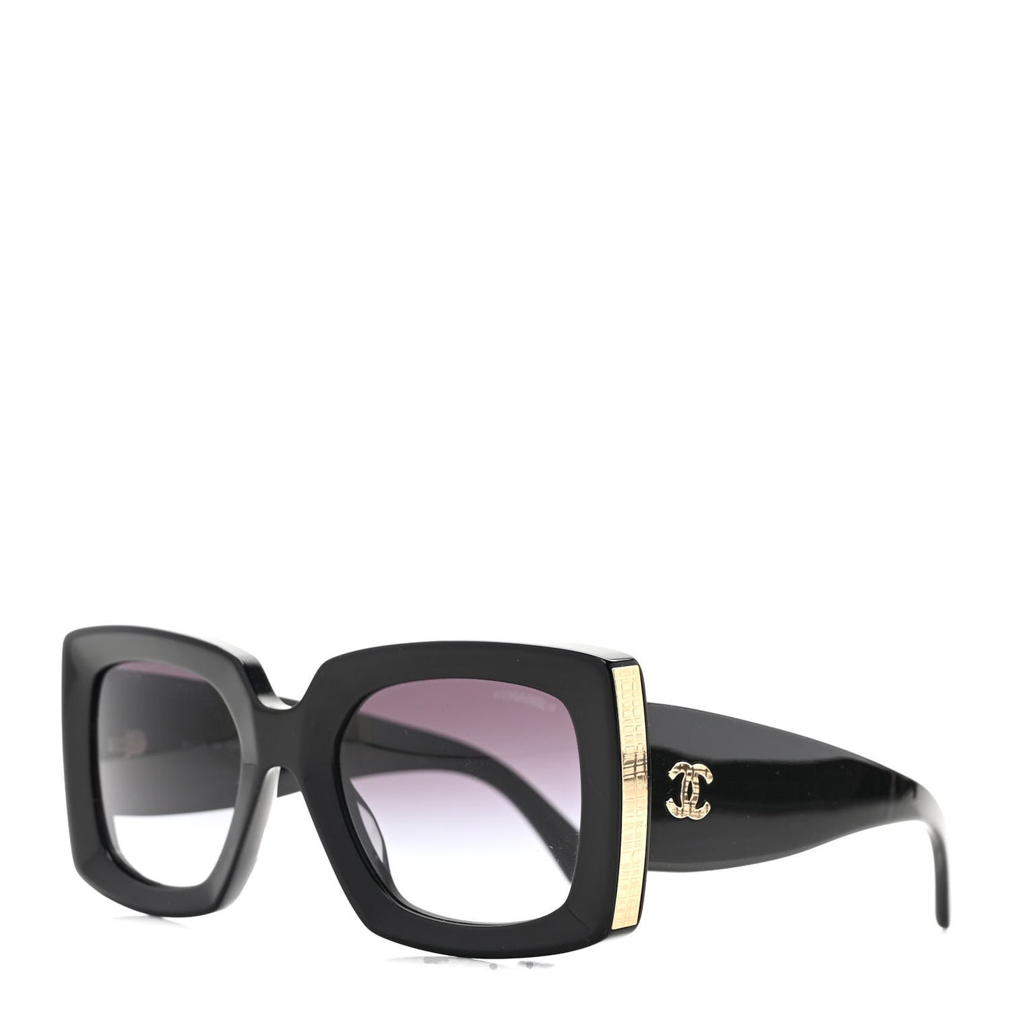 Acetate Rectangle Sunglasses 5435 Black