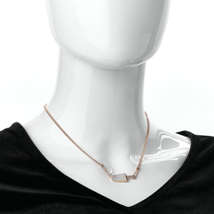 Bulgari 18K Rose Gold Diamond Mother of Pearl Gelati Necklace 2 of 10