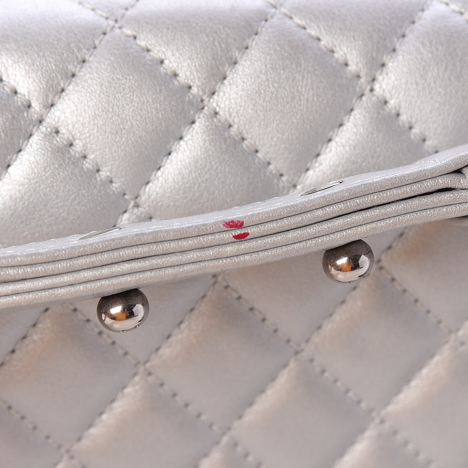 Chanel Metallic Lambskin Quilted Medium Boy Flap Silver 10 of 10