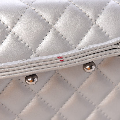 Chanel Metallic Lambskin Quilted Medium Boy Flap Silver 10 of 10