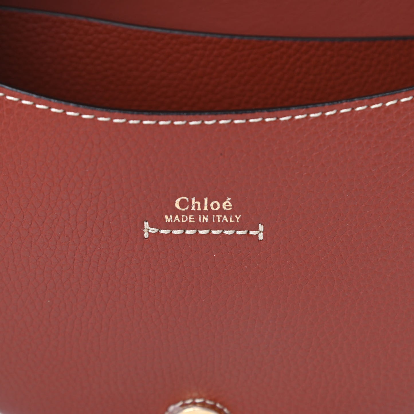 Grained Calfskin Small Darryl Saddle Crossbody Bag Sepia Brown