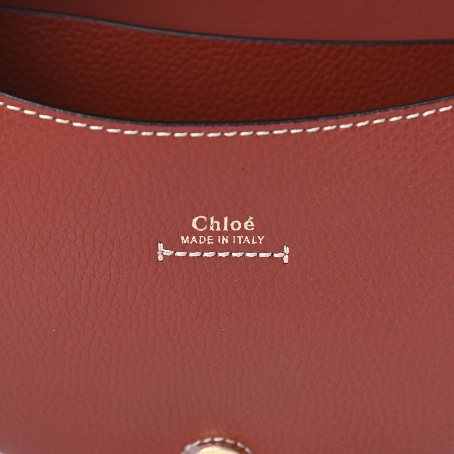 Chloe Grained Calfskin Small Darryl Saddle Crossbody Bag Sepia Brown 6 of 10