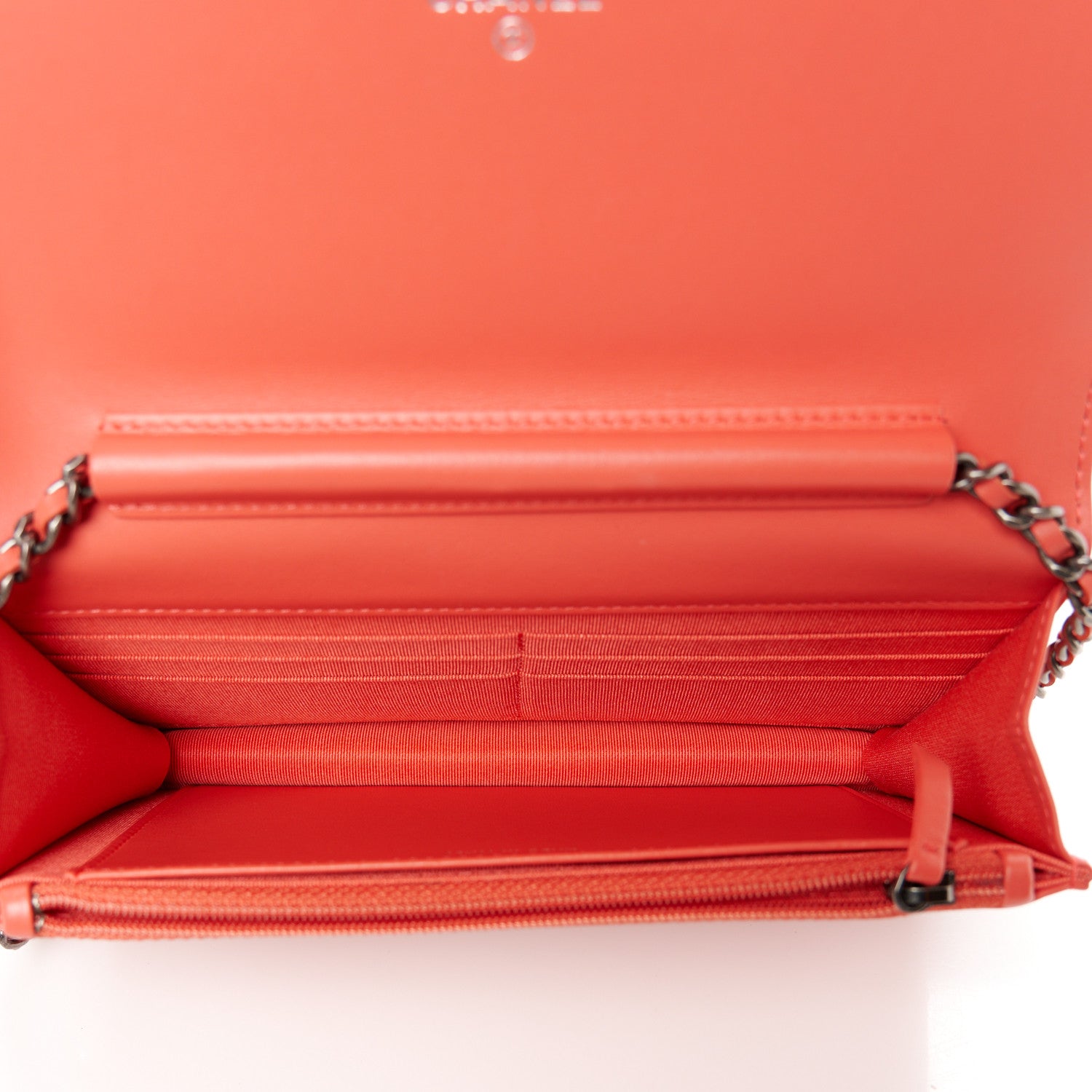 Chanel Aged Calfskin Quilted Gabrielle Wallet On Chain WOC  Orange 5 of 12