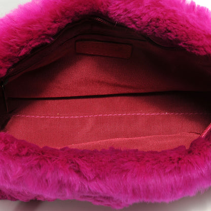 Chanel Rabbit Fur Shoulder Bag Fuchsia 8 of 8
