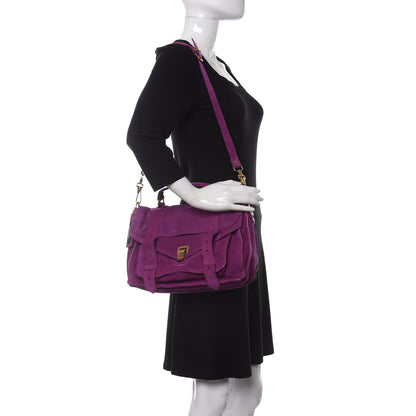 Proenza Schouler Suede Medium PS1 Satchel Grape 2 of 9