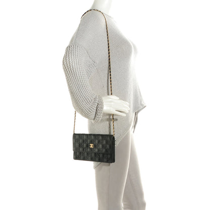 Chanel Lambskin Precious Symbols Wallet On Chain WOC Black 2 of 7