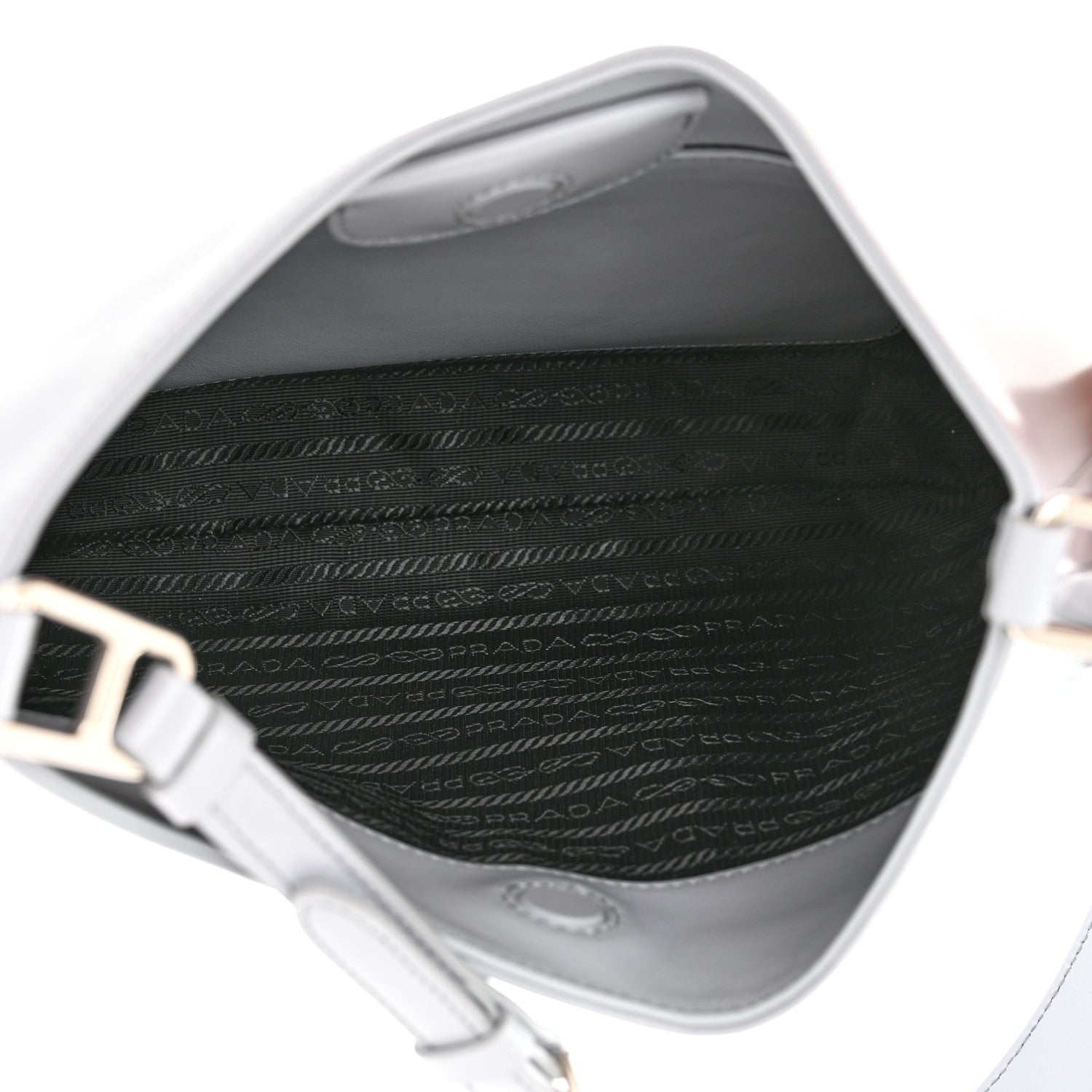Prada Spazzolato Cleo Adjustable Strap Shoulder Bag Fiordaliso 6 of 11