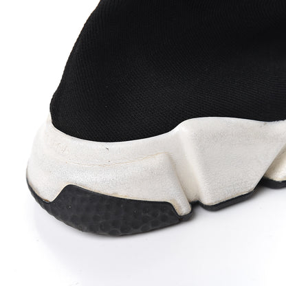 Balenciaga Neoprene Knit Womens Speed Sneakers 36 Black White 14 of 18