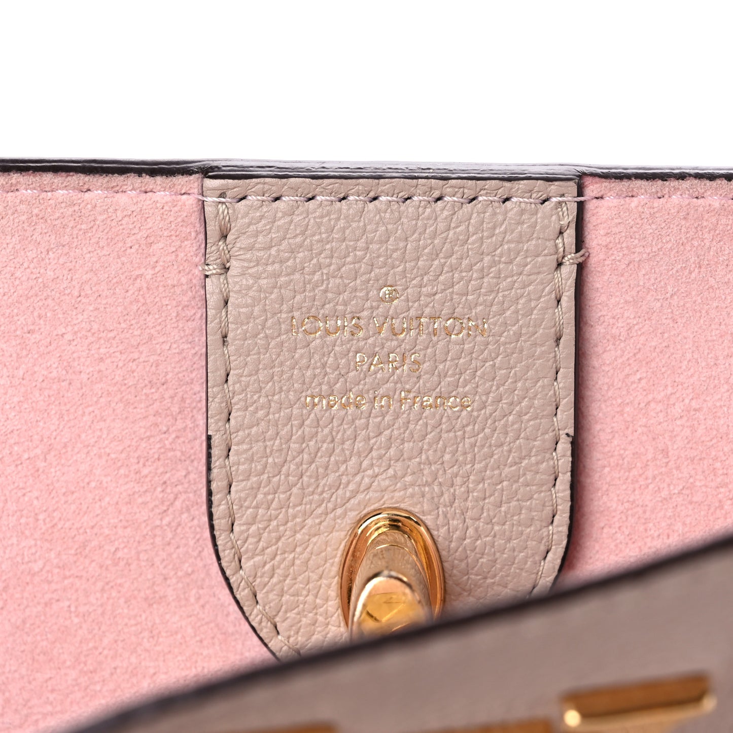 Calfskin Lockme Go Tote Greige