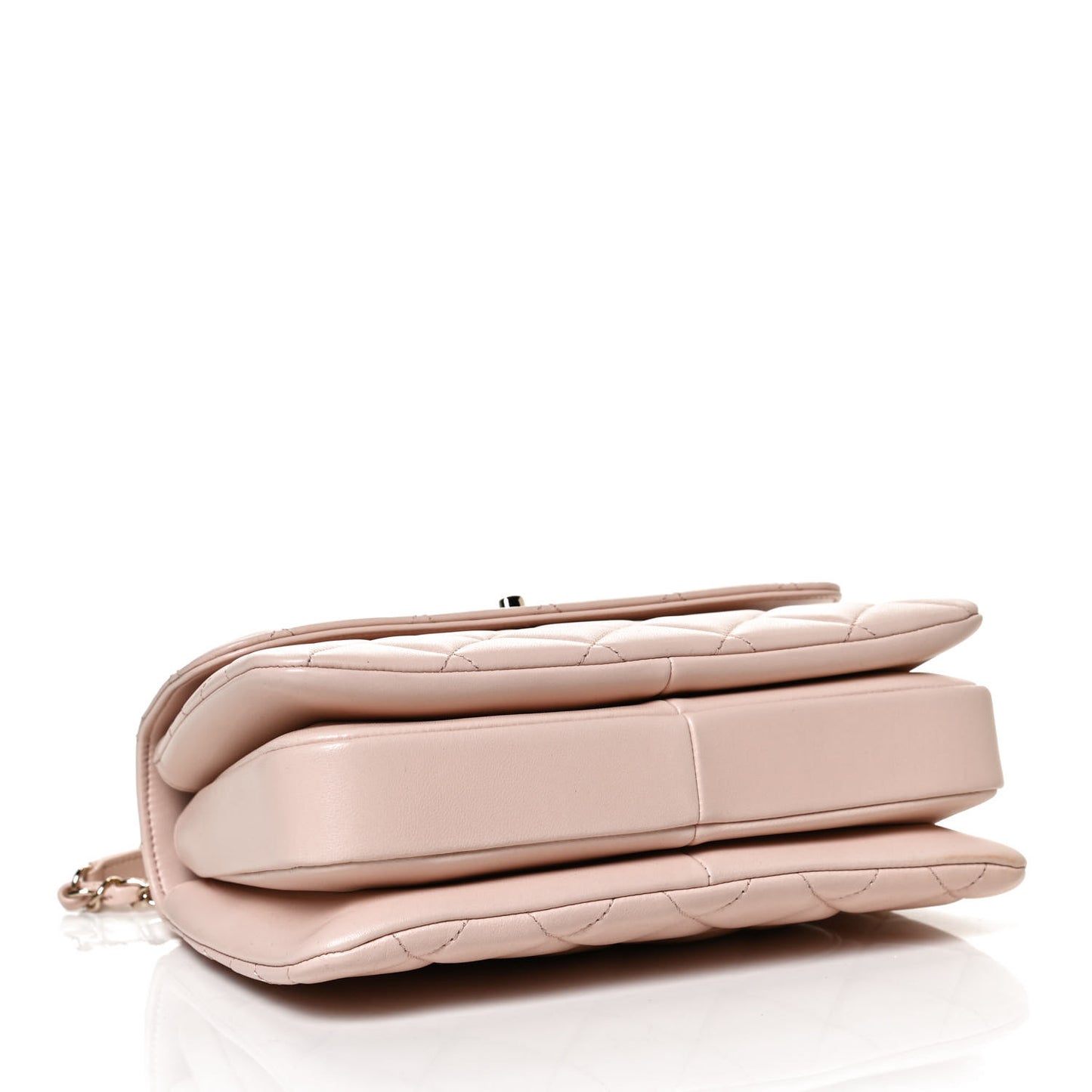 Lambskin Quilted Small Trendy CC Dual Handle Flap Bag Beige