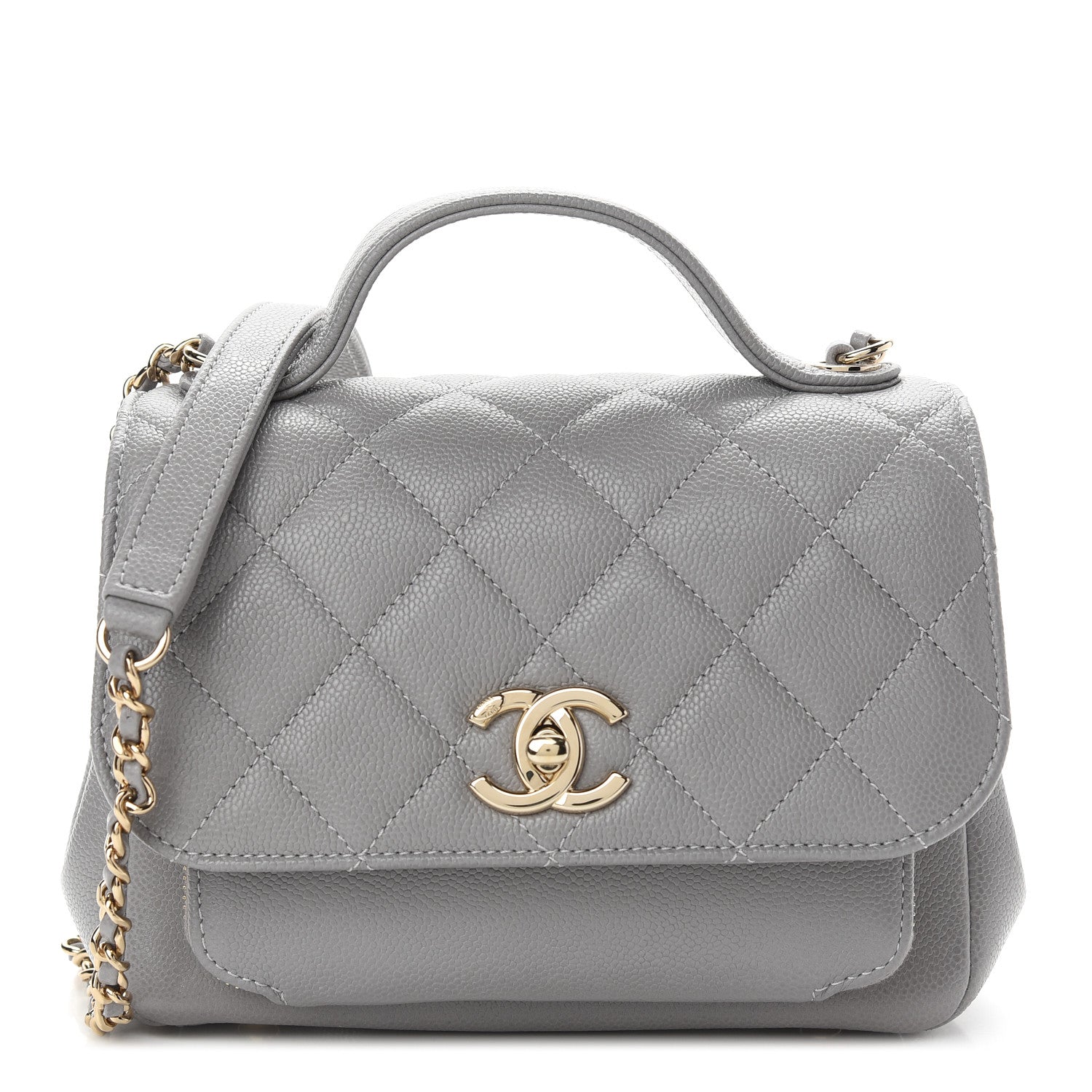 Chanel Caviar Quilted Small Business Affinity Flap Grey 1 of 9