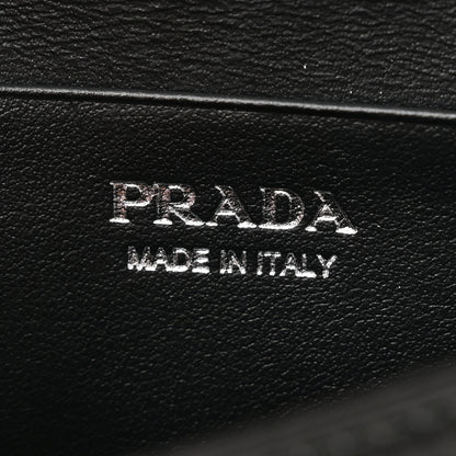 Prada Satin Crystal Metal Triangle Logo Card Holder With Strap Cristal 6 of 9