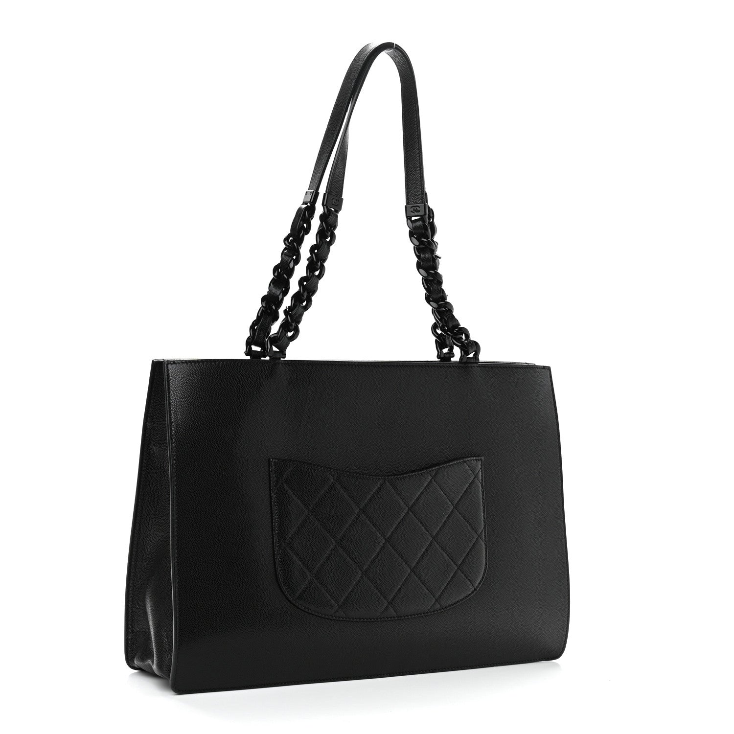 Chanel Caviar Quilted My Everything Large Shopping Tote Black 3 of 14
