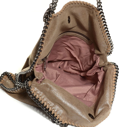 Stella McCartney Faux Leather Shaggy Deer Falabella Foldover Tote Taupe 5 of 9