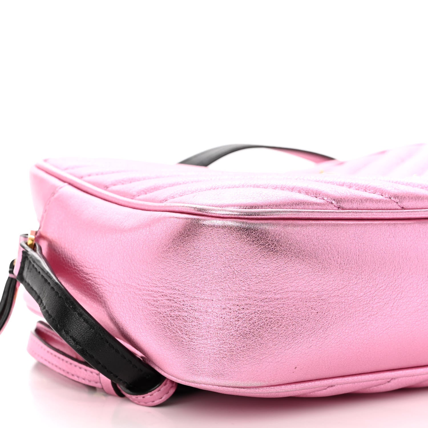 Saint Laurent Metallic Calfskin Matelasse Monogram Lou Camera Bag Vegas Pink 8 of 11