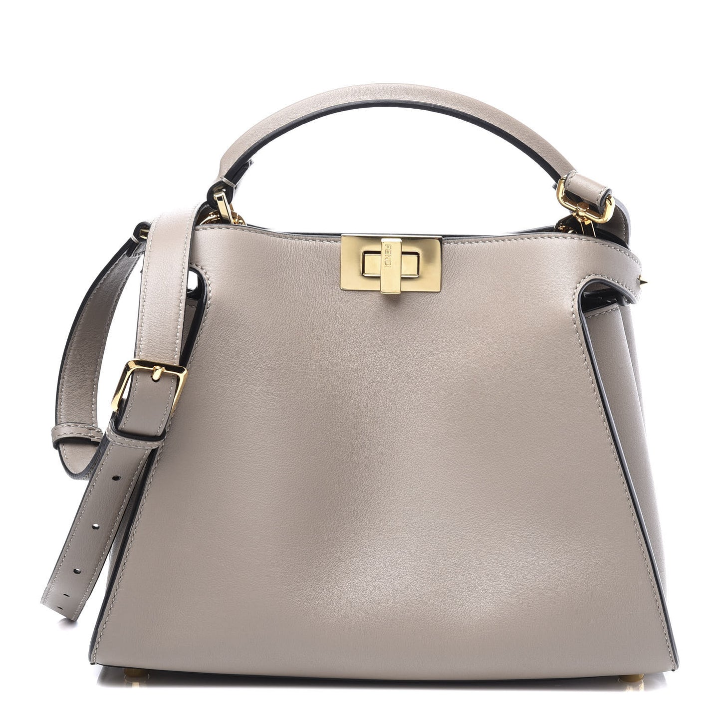 Vitello Medium Peekaboo Iconic Essentially Satchel Grey