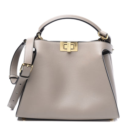 Fendi Vitello Medium Peekaboo Iconic Essentially Satchel Grey 1 of 9