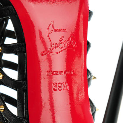 Christian Louboutin Kid Millaclou 100 Cage Sandals 39.5 Black 6 of 8