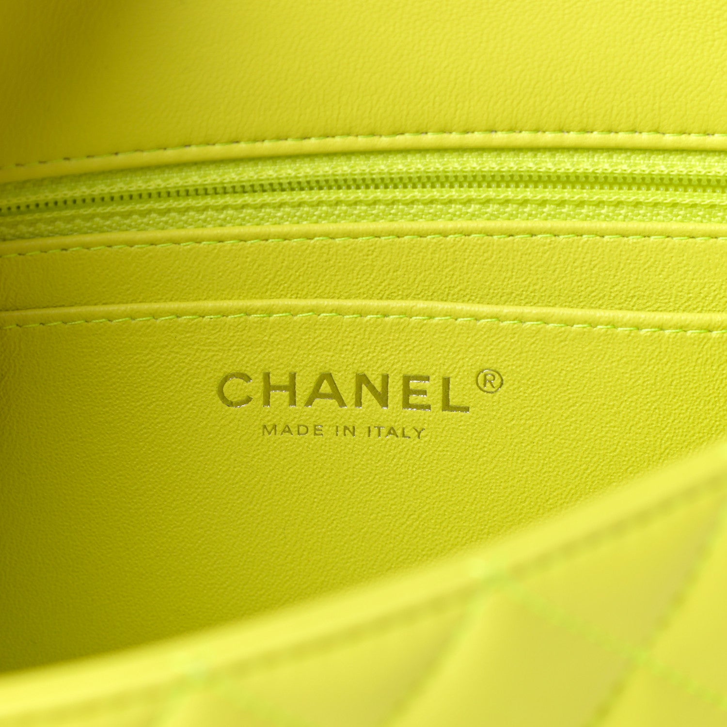 Chanel Lambskin Quilted Mini Rectangular Flap Yellow 6 of 11