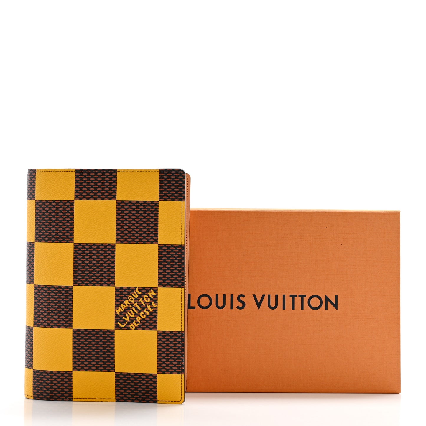Damier Pop Auguste Notebook Cover Yellow