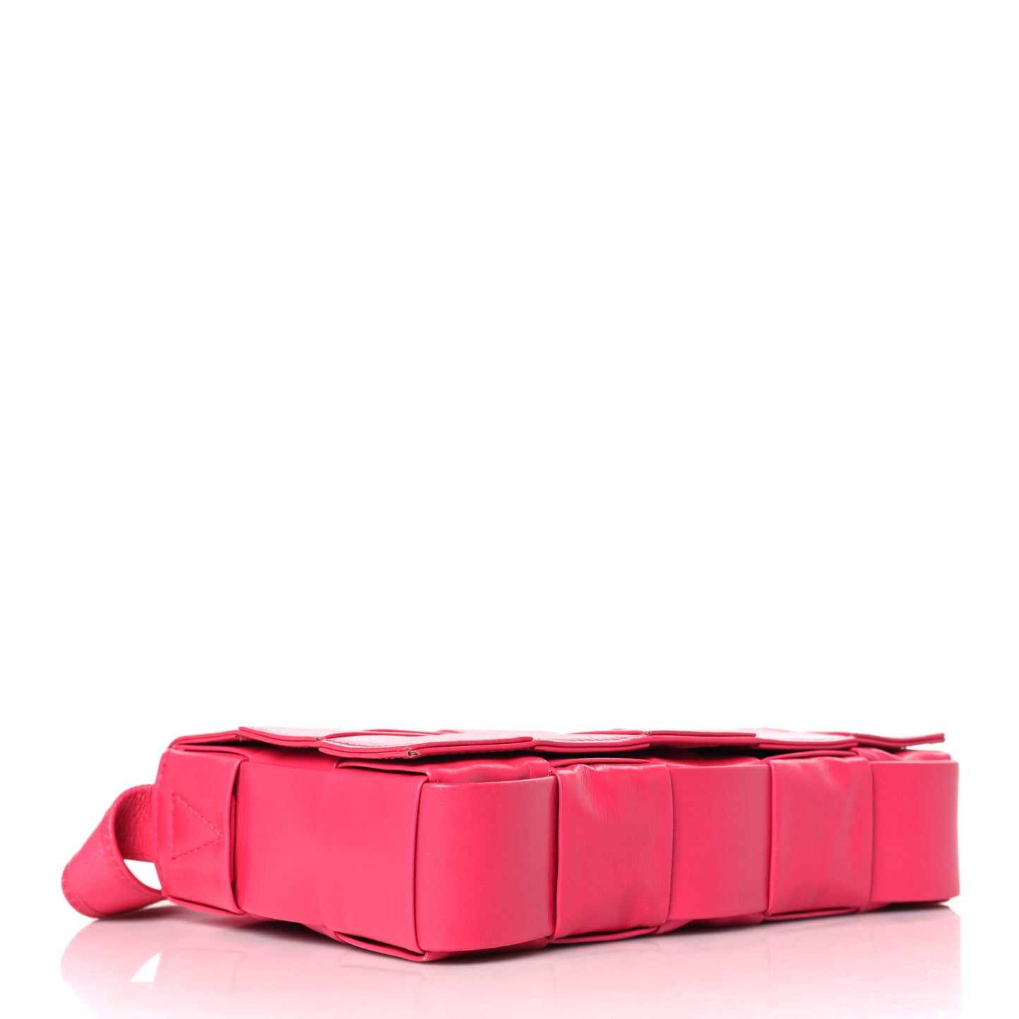 Paper Calfskin Maxi Intreccio Cassette Crossbody Bag Lollipop