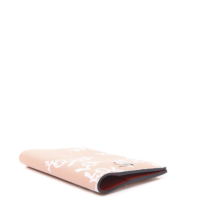 Christian Louboutin CHRSTIAN LOUBOUTIN Grained Calfskin Crazy Love Loubipass Passport Holder Latte 3 of 9