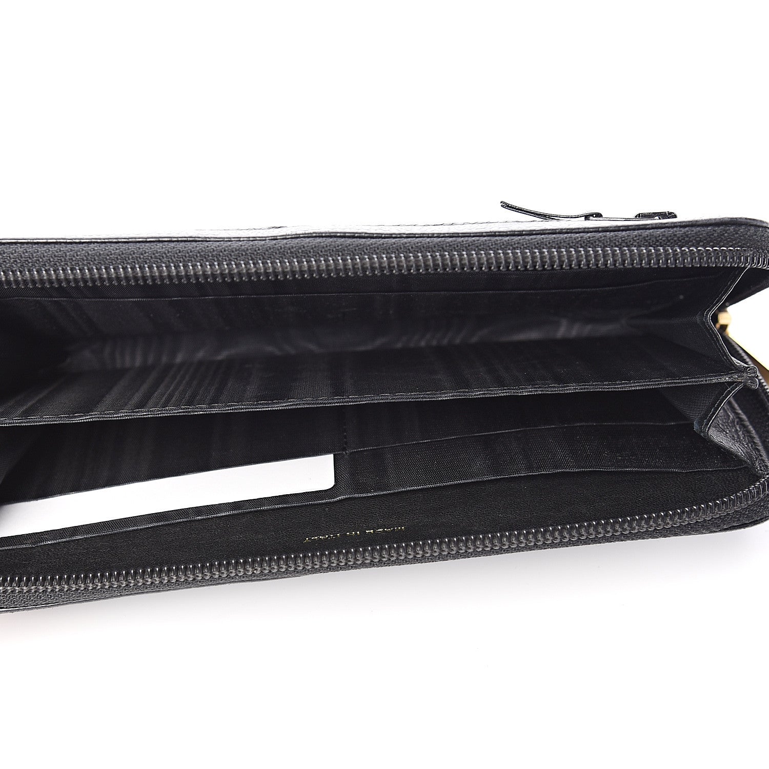 Chanel Caviar Timeless CC Large Gusset Zip Around Wallet Black 4 of 8