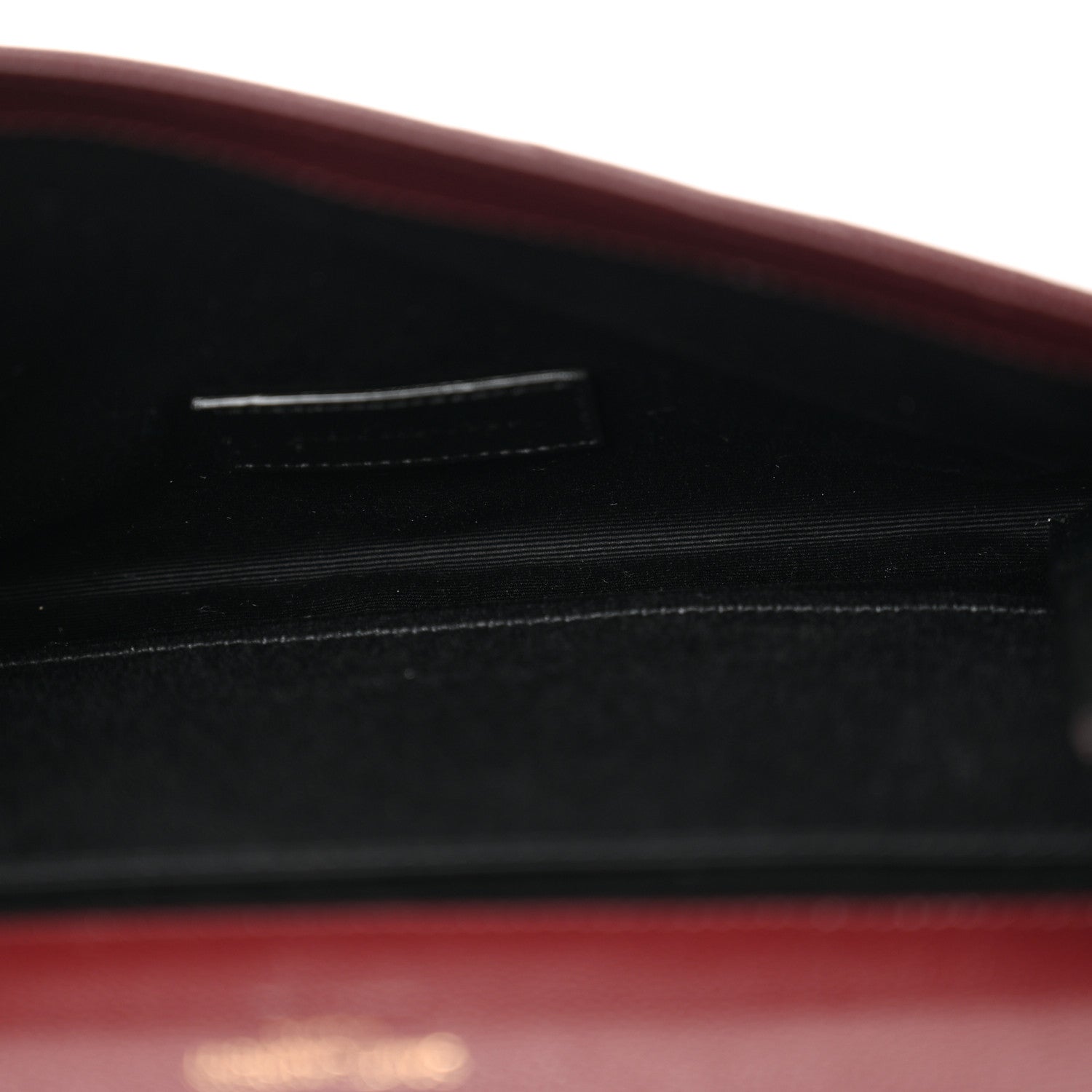 Saint Laurent Grain De Poudre Matelasse Chevron Monogram Envelope Clutch Rouge Legion 5 of 9