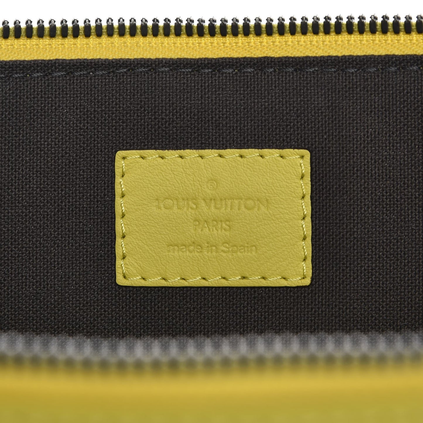 Damier Infini Porte-Documents Vert Acide