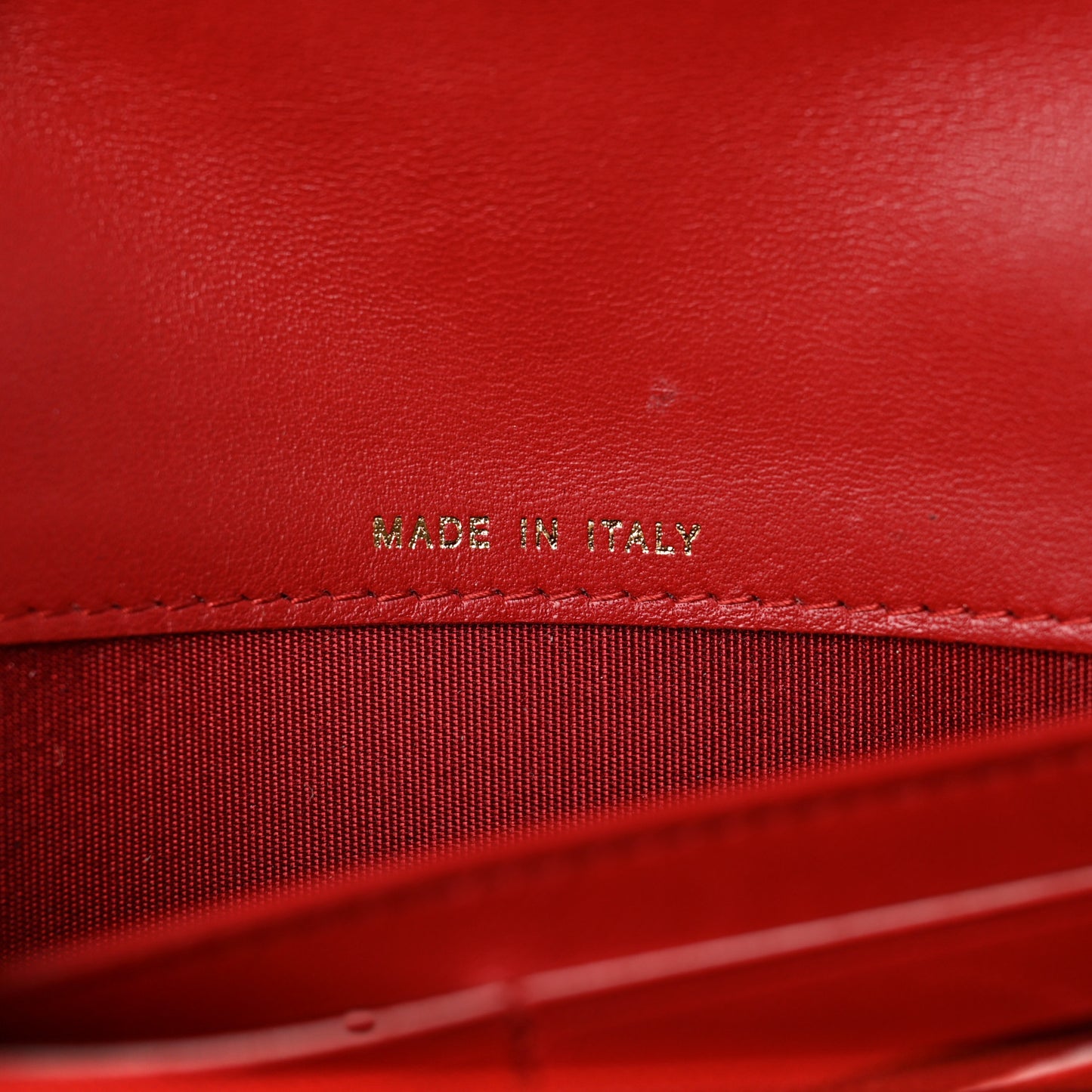 Lambskin Quilted Boy Flap Wallet Red