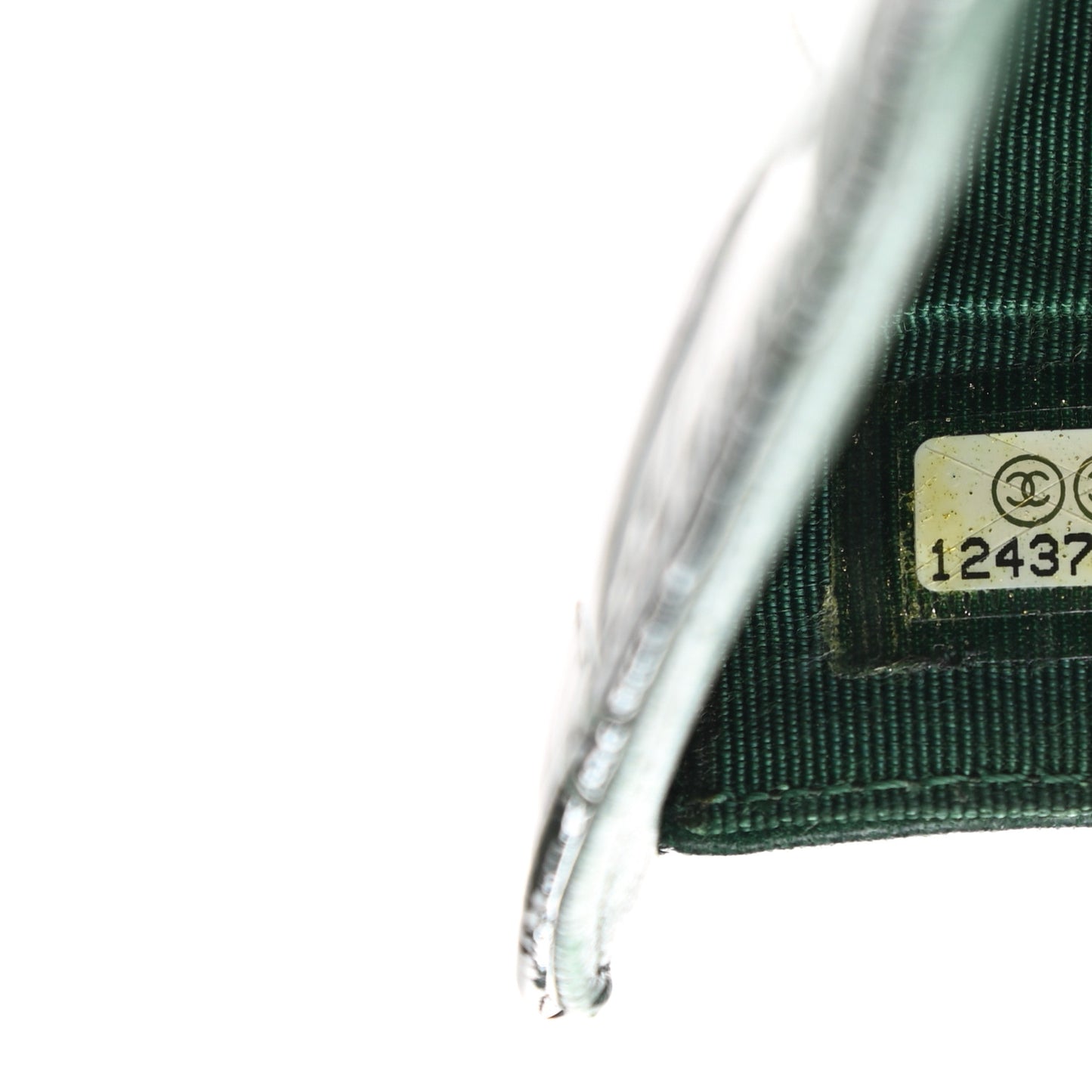 Patent Quilted Large Flap Wallet Green